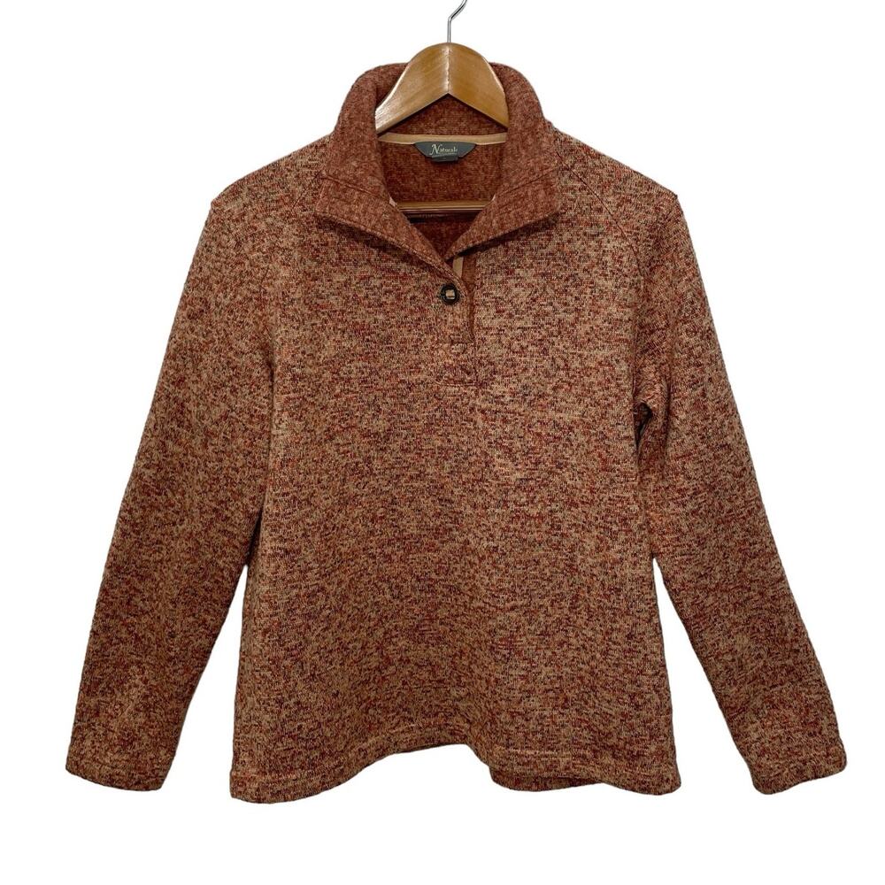 NATURAL REFLECTIONS Sweater Womens M Brown Orange Heathered Pullover